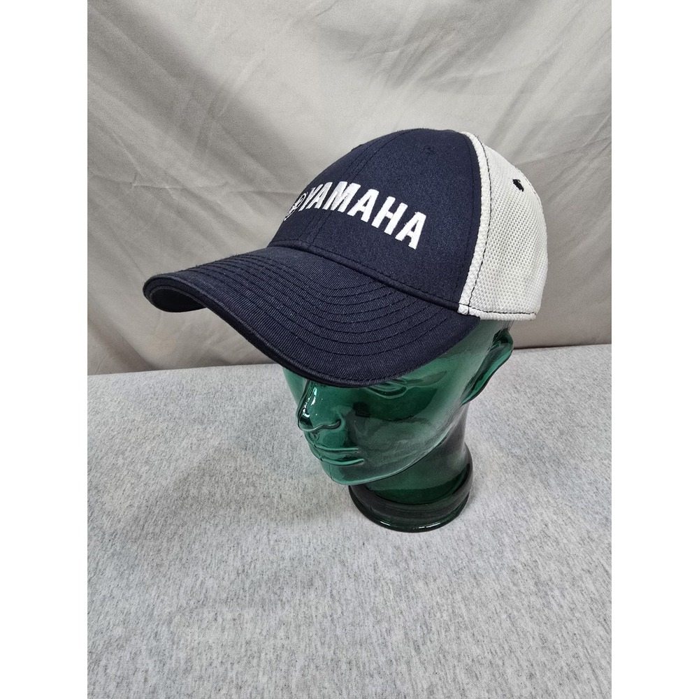 Yamaha Navy Blue and White Twill‎ Mesh Structured Hat